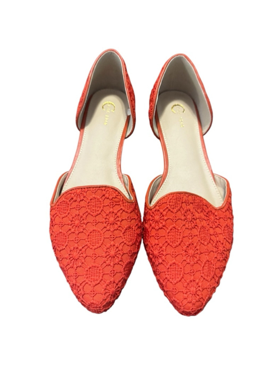 Cato Shoes - CATO women's flats coral lace size 8 New without tags
